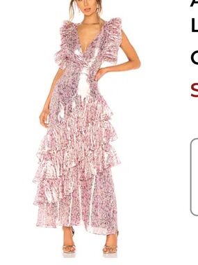 Love Shack Fancy Floral Ruffled Maxi Dress